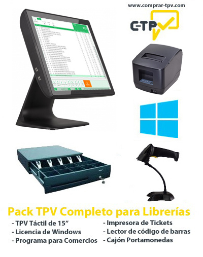 Pack TPV para Librerias y Papelerias